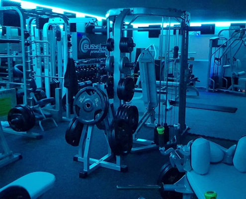 Photo of Busy Body gym with blue fluorescent lights