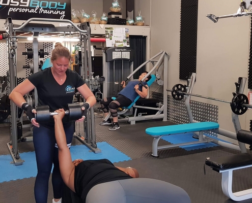 Image of two ladies working out at Busy Body